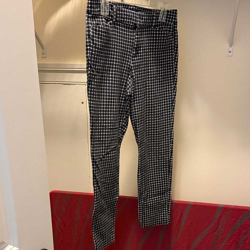 Old Navy Men's Black and White Patterned Dress Pants